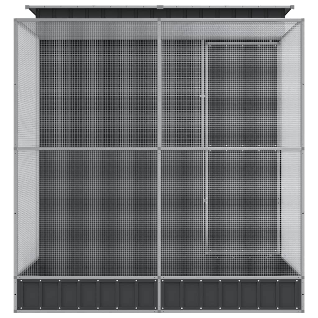 Aviário com extensão prata 209x203x216 cm aço