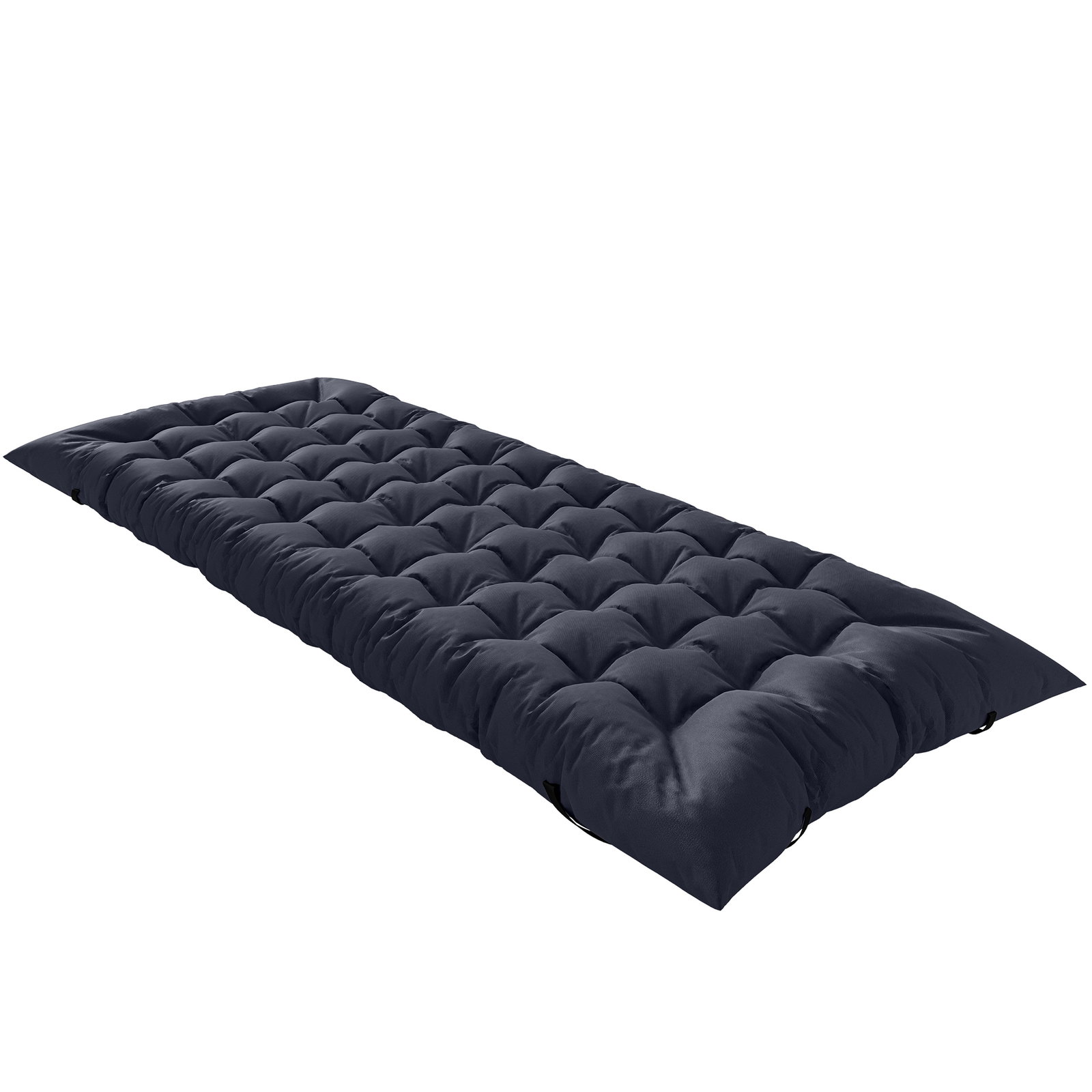 Colchão cama de campismo dobrável com correias antiderrapante espessura 8 cm cinzento escuro