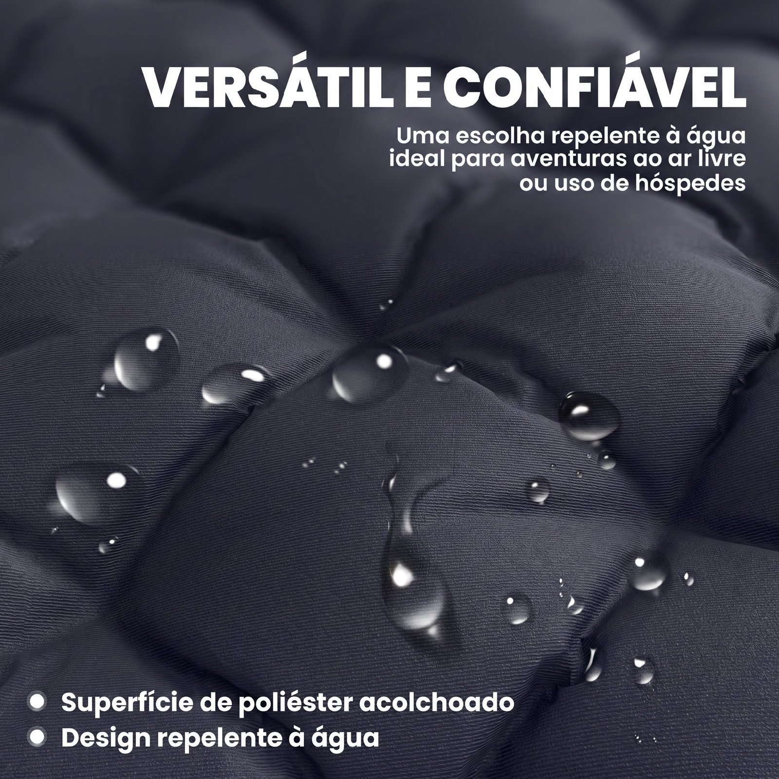 Colchão cama de campismo dobrável com correias antiderrapante espessura 8 cm cinzento escuro