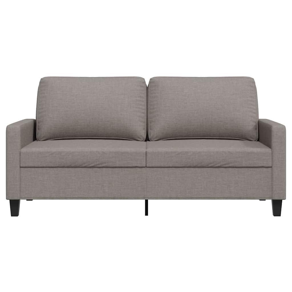 Sofá de 2 lugares tecido 140 cm cinzento-acastanhado