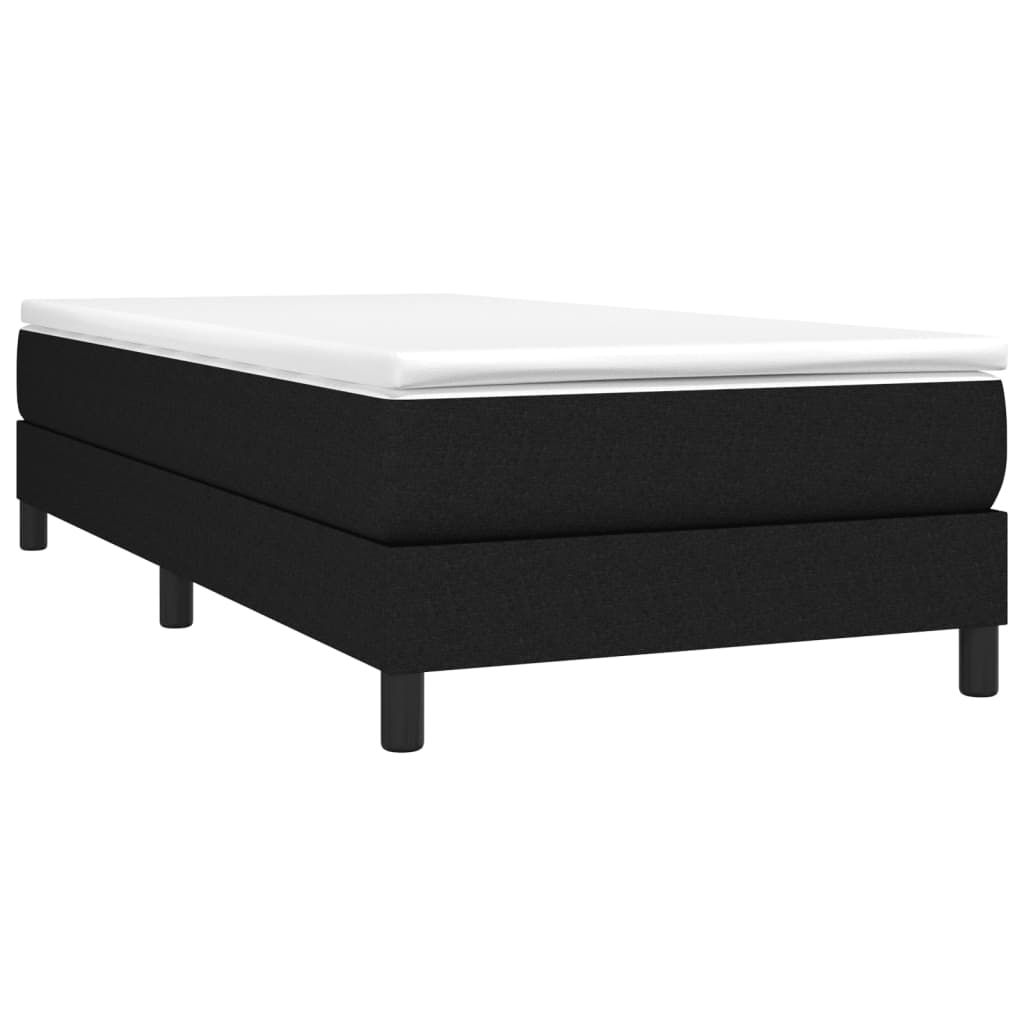 Estrutura de cama com molas 90x190 cm tecido preto