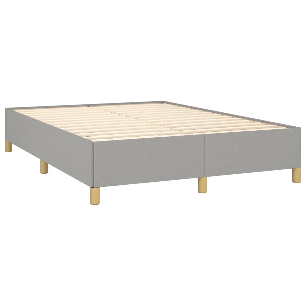 Cama com molas/colchão 140x190 cm tecido cinzento-claro