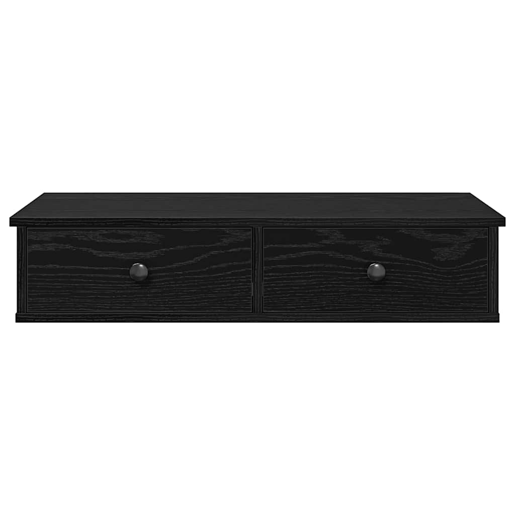 Prateleira parede c/ gavetas 80x34x17 cm deriv. madeira preto