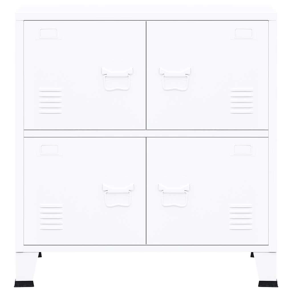 Aparador de arrumação industrial 75x40x80 cm aço branco