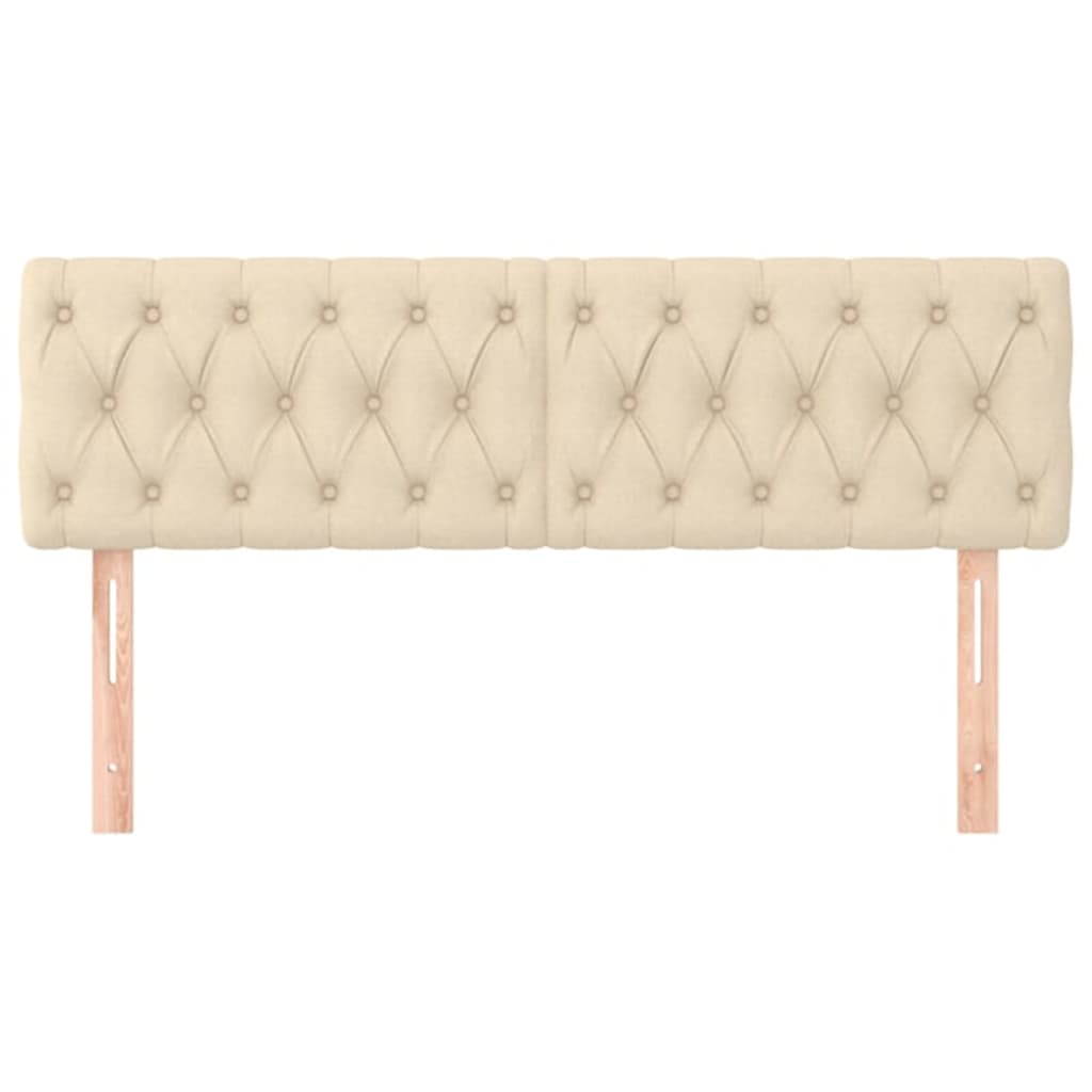 Cabeceiras creme 144x7x78/88 cm tecido