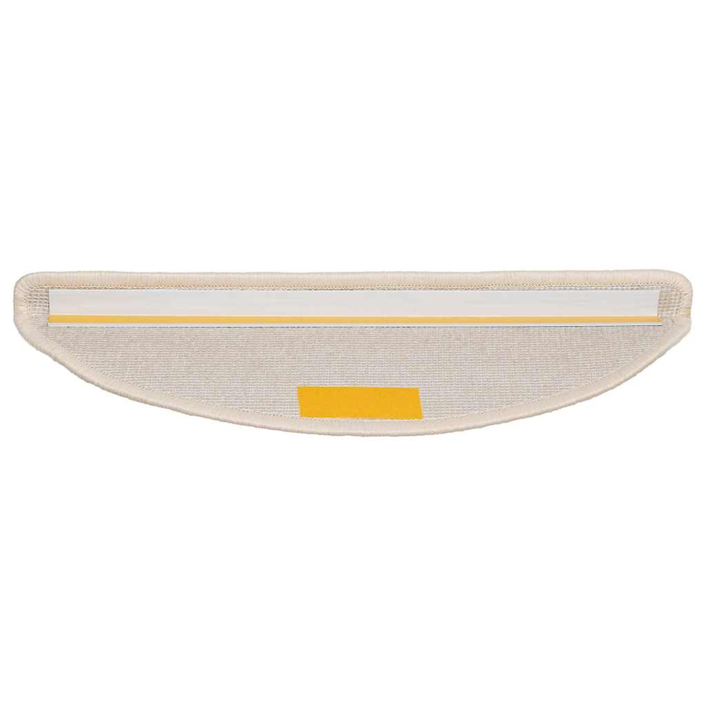 Tapetes de escada 20 peças 56x17x3 cm branco semicircular