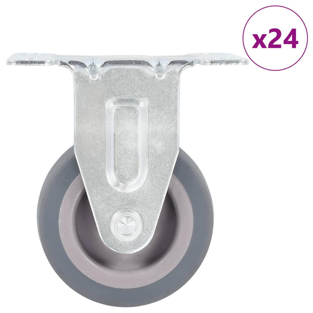 24 Pcs rodas fixas 50 mm
