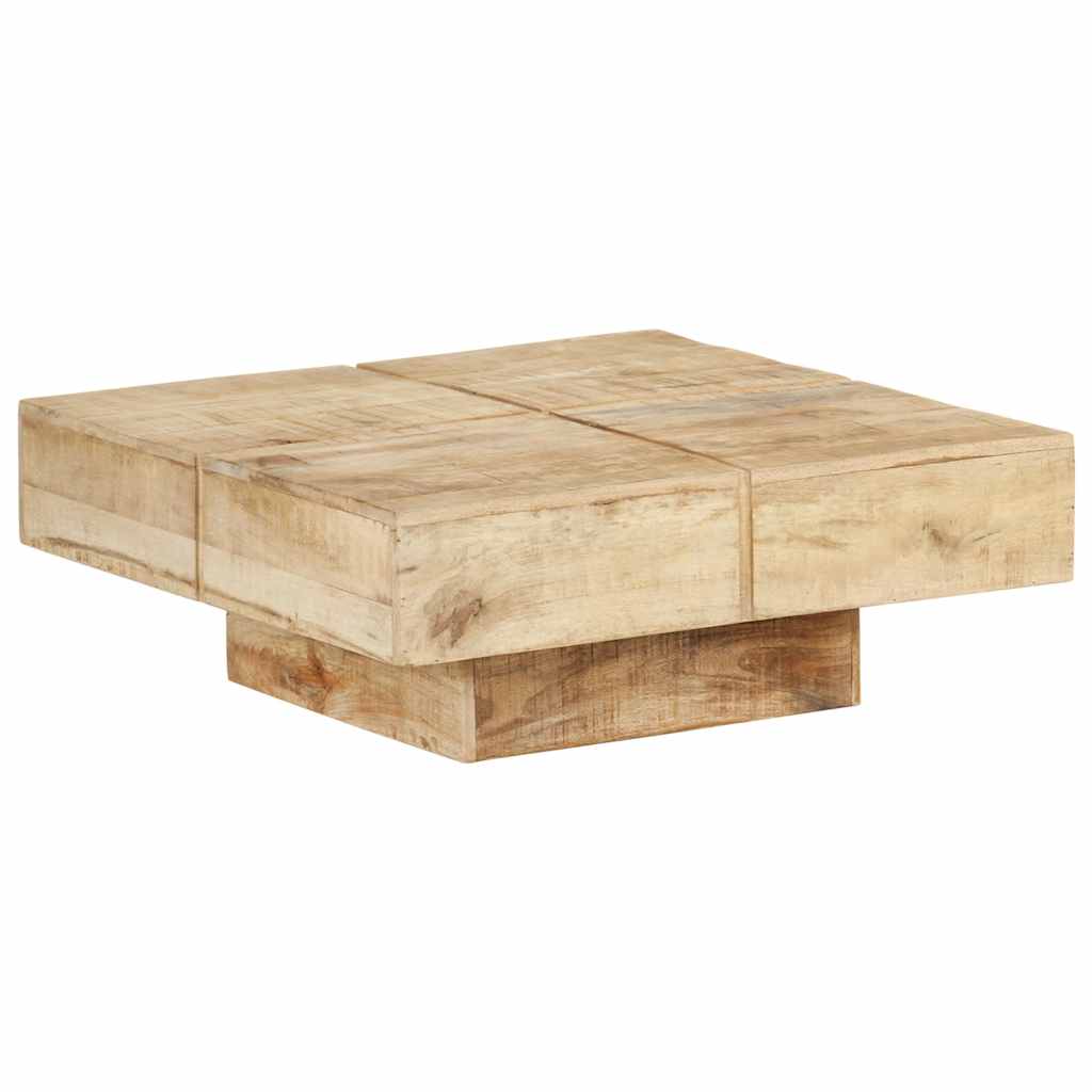 Mesa de centro 80x80x28 cm madeira de mangueira maciça