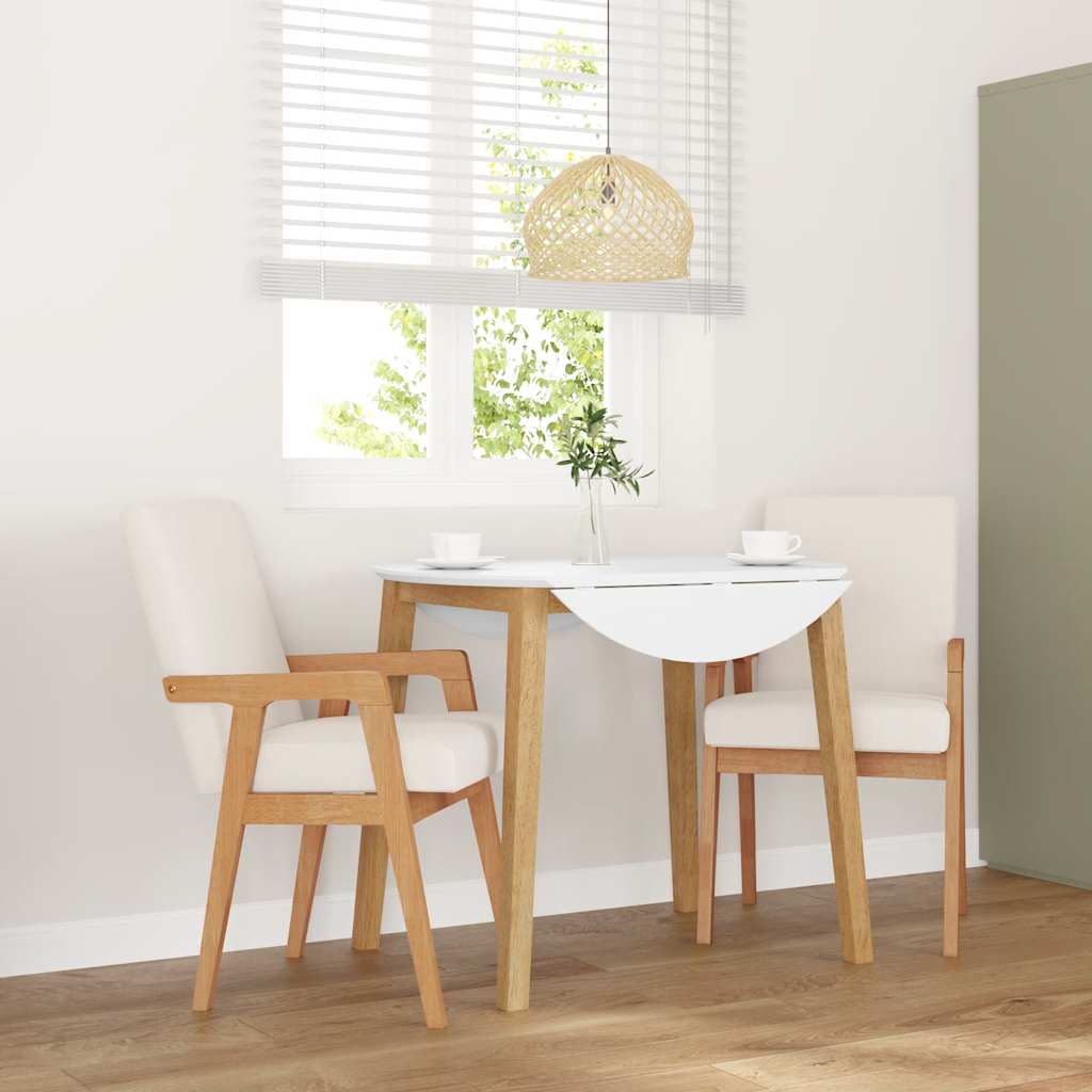 Cadeiras de jantar com almofadões 2 pcs madeira maciça