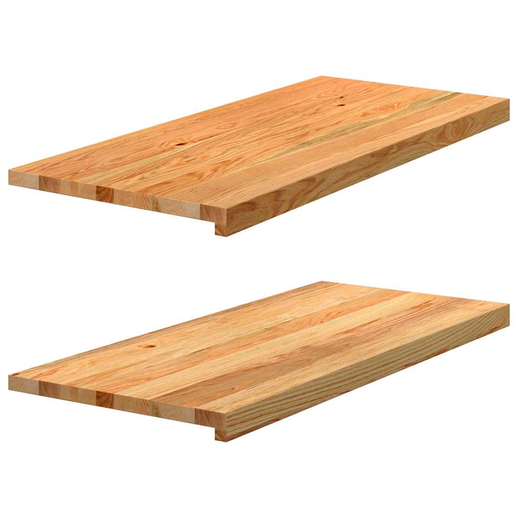 Soleiras da janela 2 pcs 90x40x2 cm carvalho castanho-claro