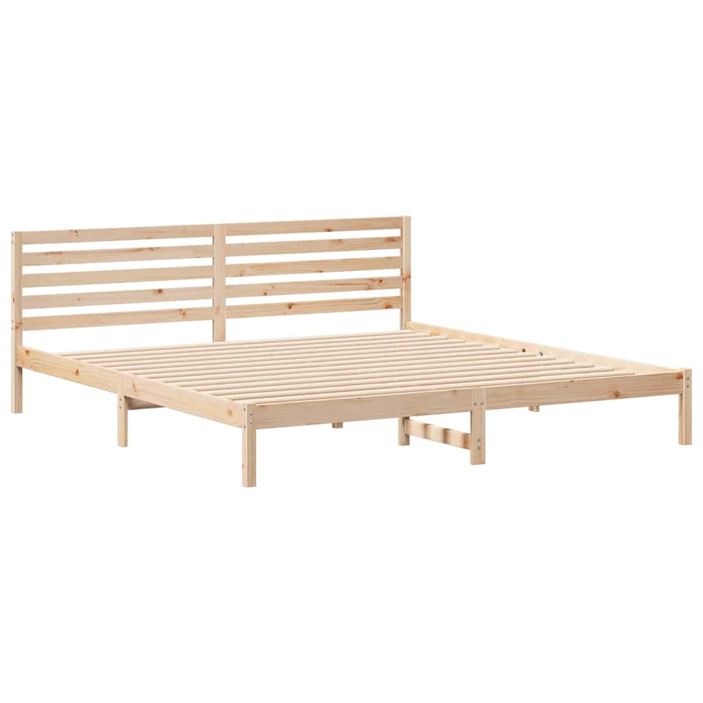 Estrutura da cama com cabeceira castanho 200 x 210 cm