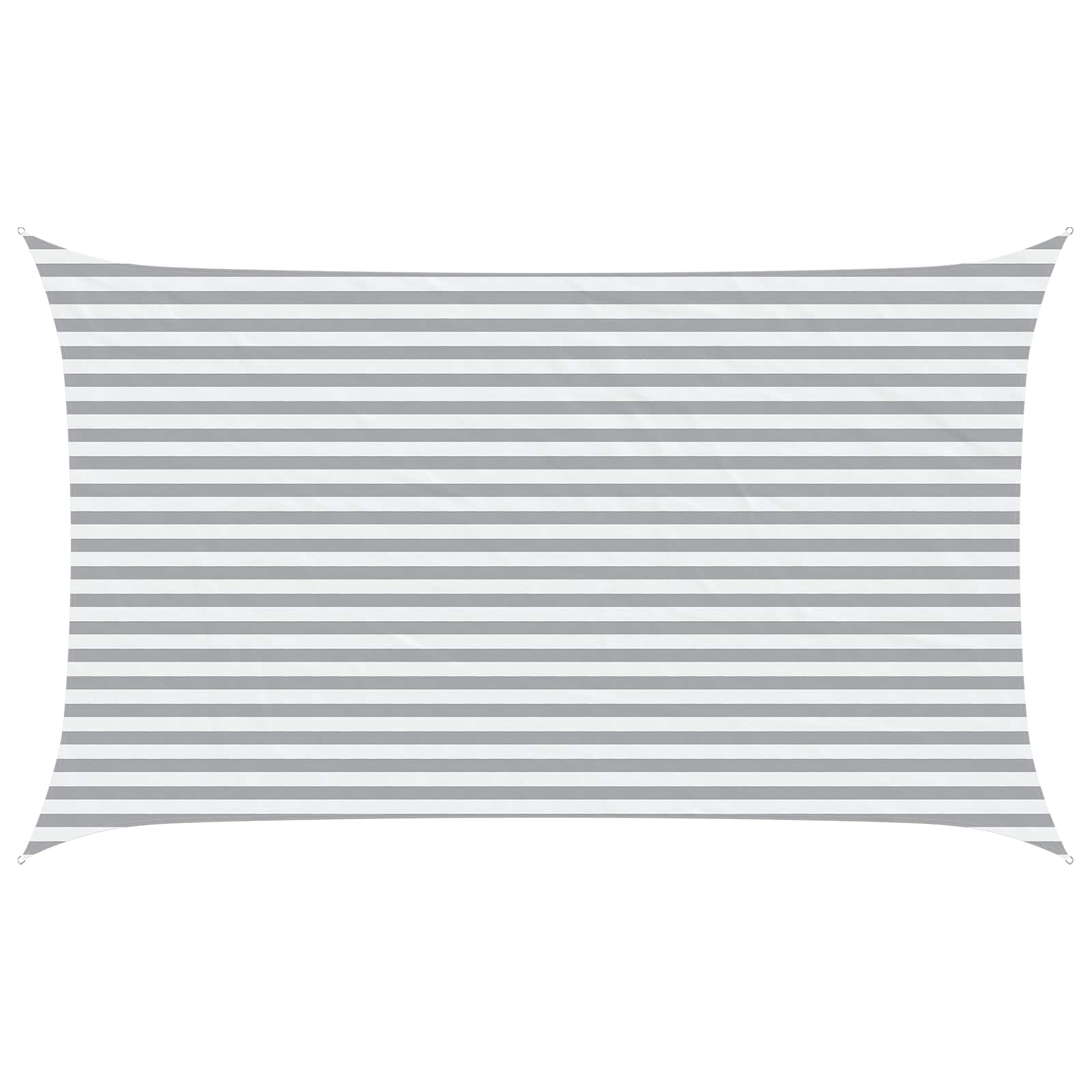 Vela de sombra solar cinza claro e branco 5 x 3 m