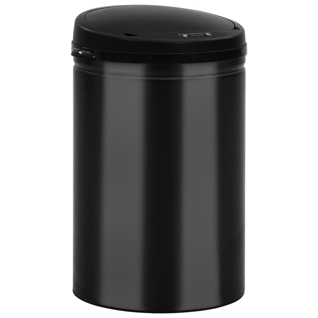 Caixote do lixo com sensor automático 30 l aço carbono preto