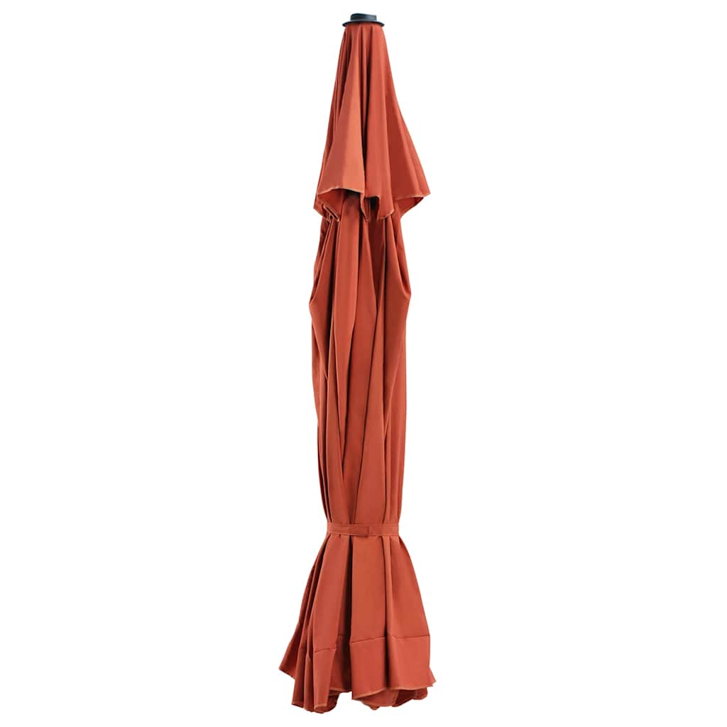 Tecido de substituição p/ guarda-sol exterior 500 cm terracota