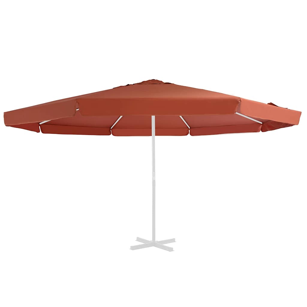 Tecido de substituição p/ guarda-sol exterior 500 cm terracota