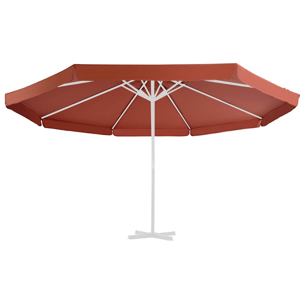 Tecido de substituição p/ guarda-sol exterior 500 cm terracota