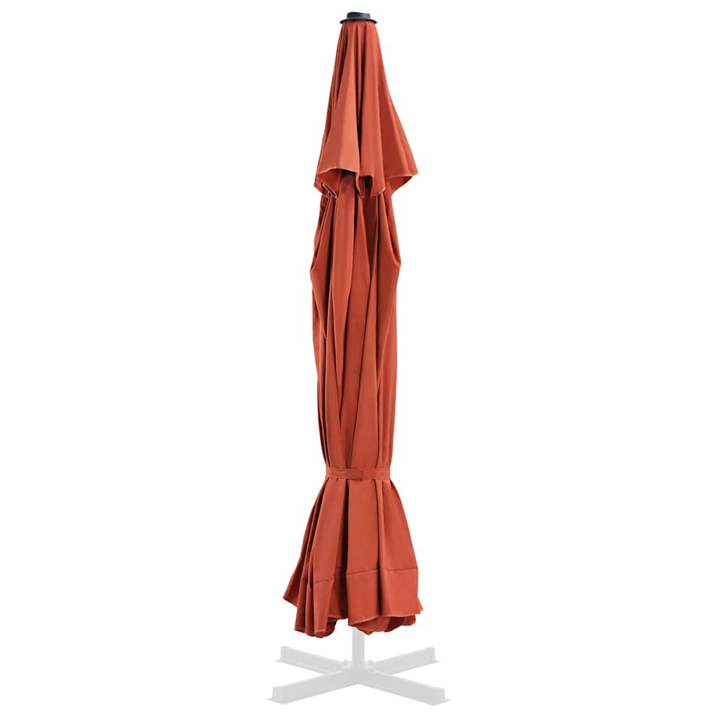 Tecido de substituição p/ guarda-sol exterior 500 cm terracota