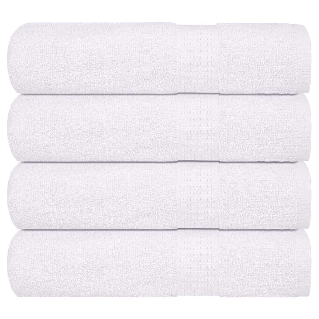 Toalhas de banho frogn 4 pcs 100x150 cm 360 g/m² branco