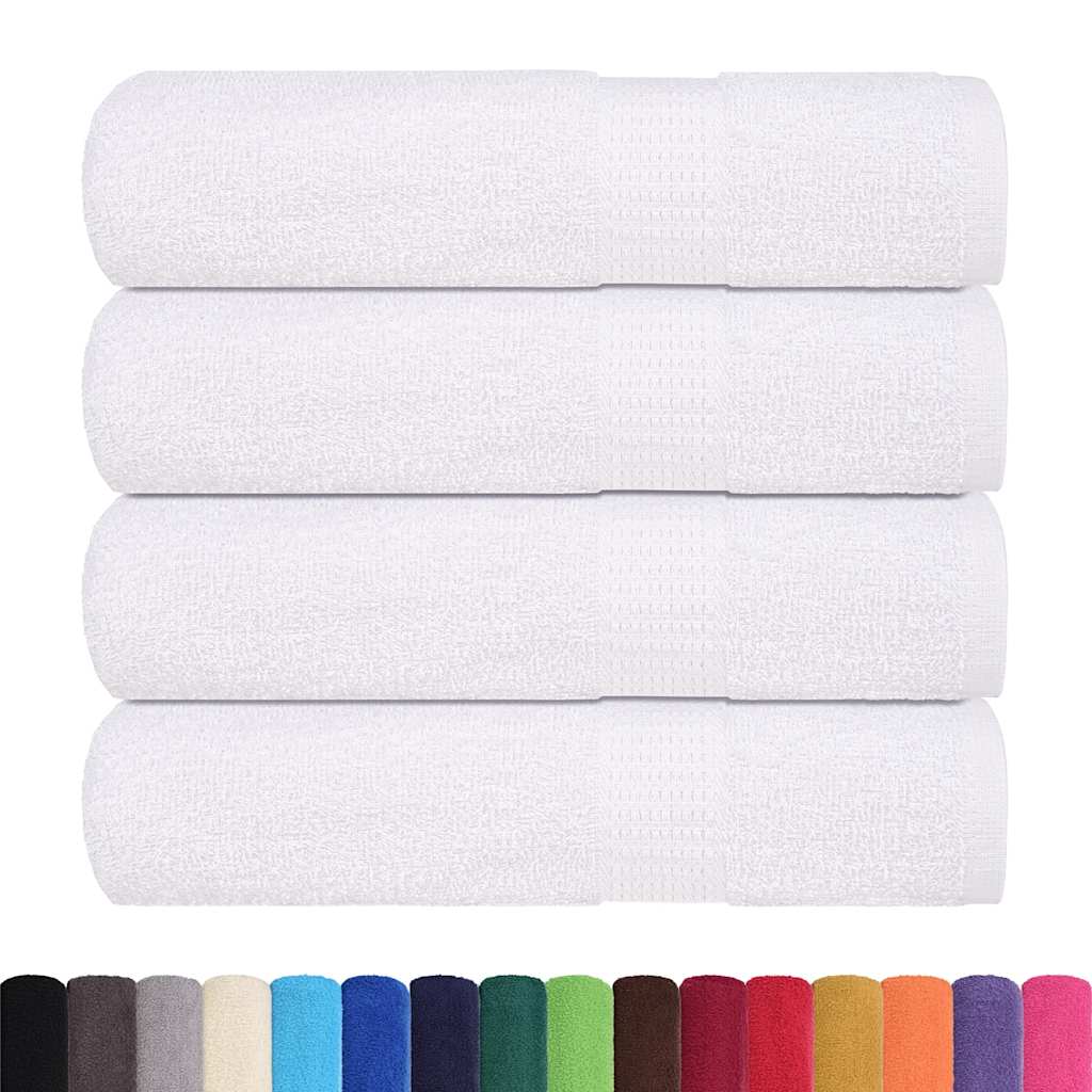 Toalhas de banho frogn 4 pcs 100x150 cm 360 g/m² branco