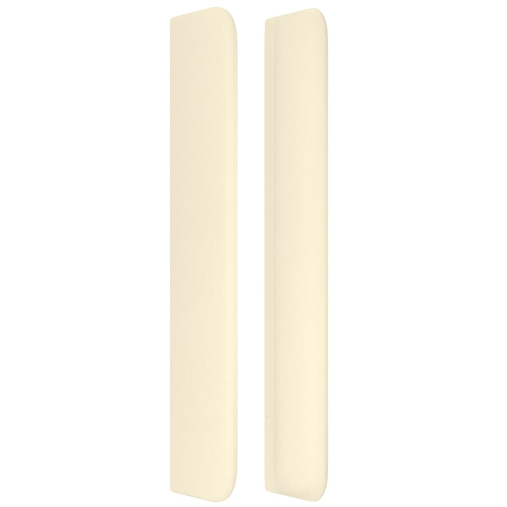 Cabeceira cama c/ abas couro artificial 103x16x118/128 cm creme