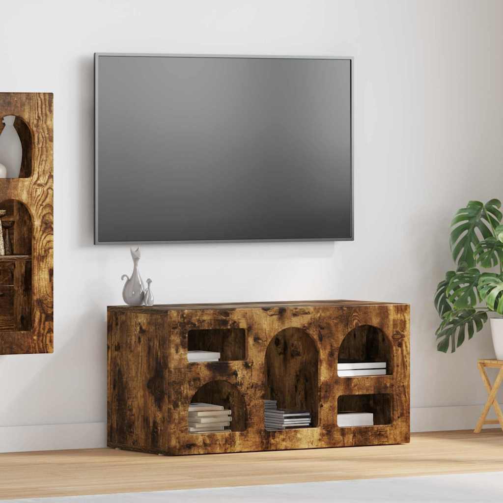 Gabinete para TV elst 80 x 35 x 40 cm carvalho defumado