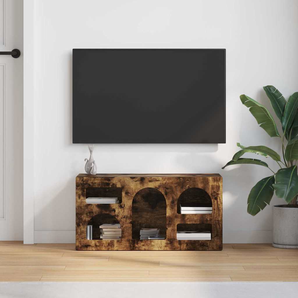 Gabinete para TV elst 80 x 35 x 40 cm carvalho defumado