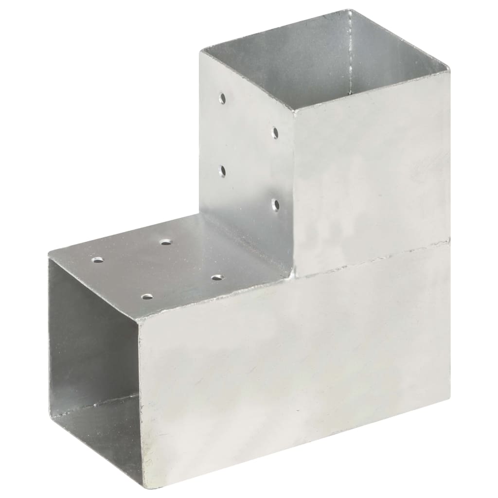 Bases para poste em forma l 4 pcs 101x101 mm metal galvanizado