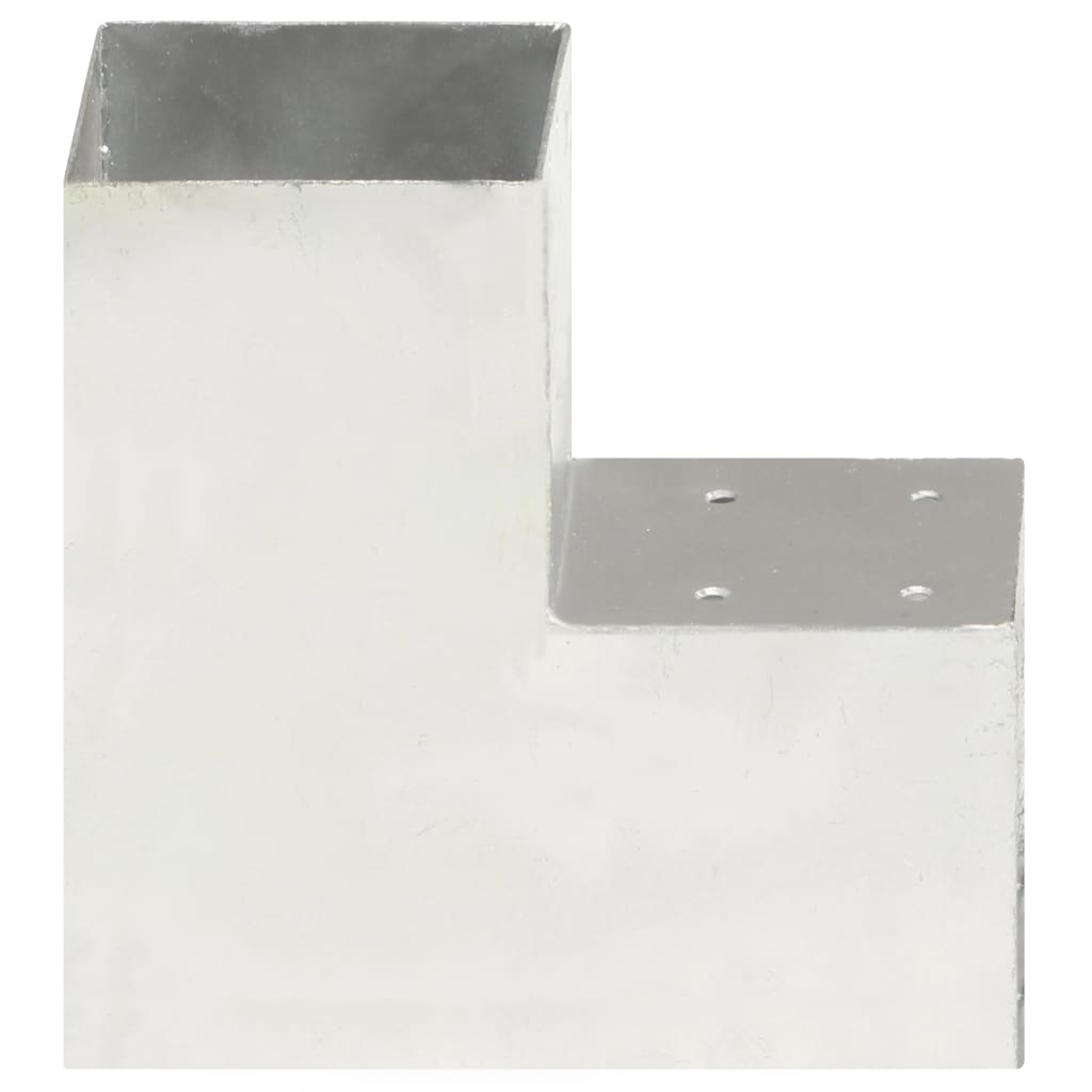 Bases para poste em forma l 4 pcs 101x101 mm metal galvanizado