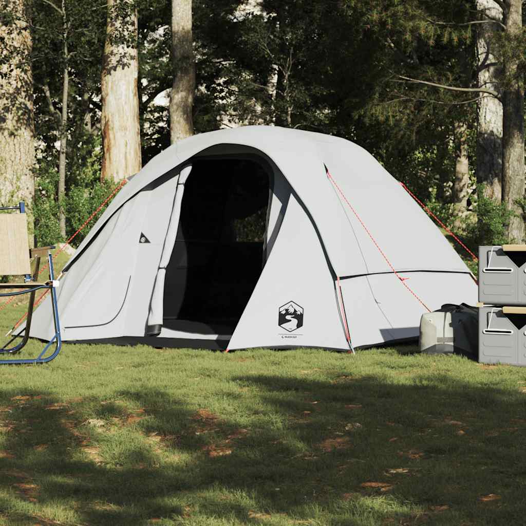 Tenda de campismo cabana p/ 4 pessoas opaca impermeável branco