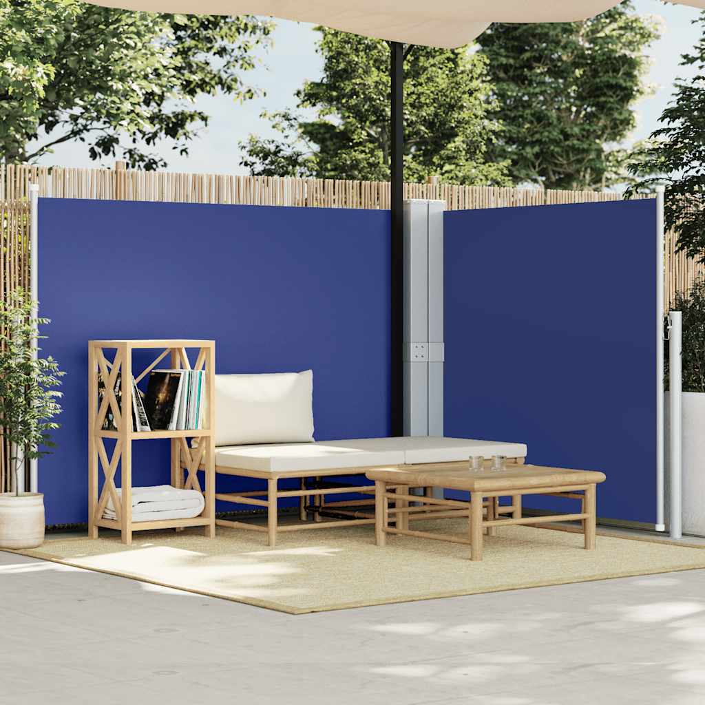 Toldo lateral retrátil 140x1000 cm azul