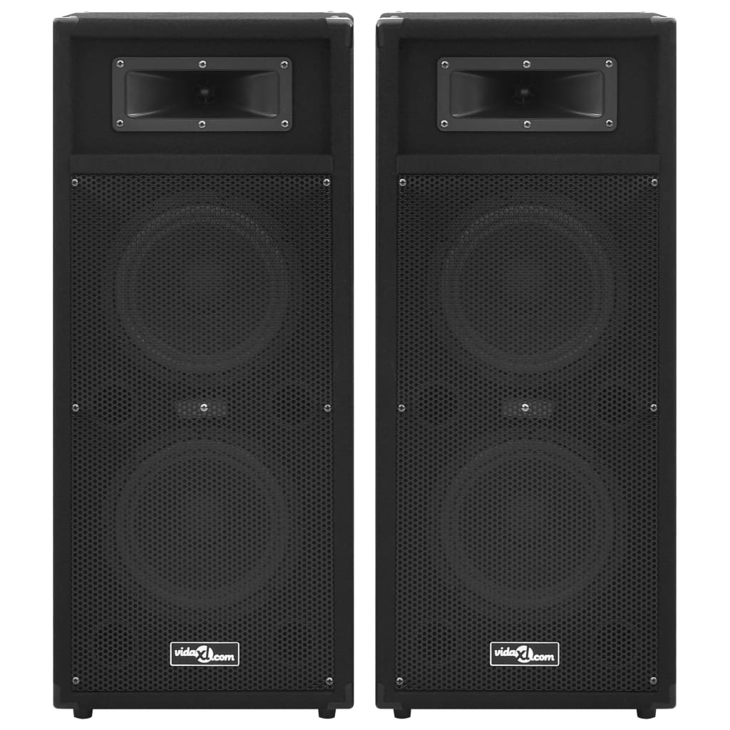 Colunas de palco hifi profissionais passivas 2 pcs 1000 w preto