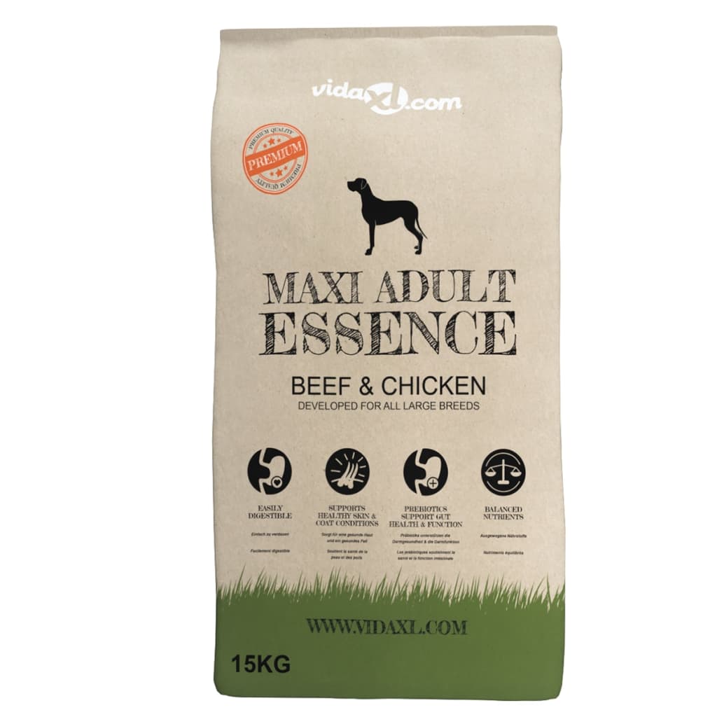 Ração premium cães maxi adult essence beef & chicken 2 pcs 30kg