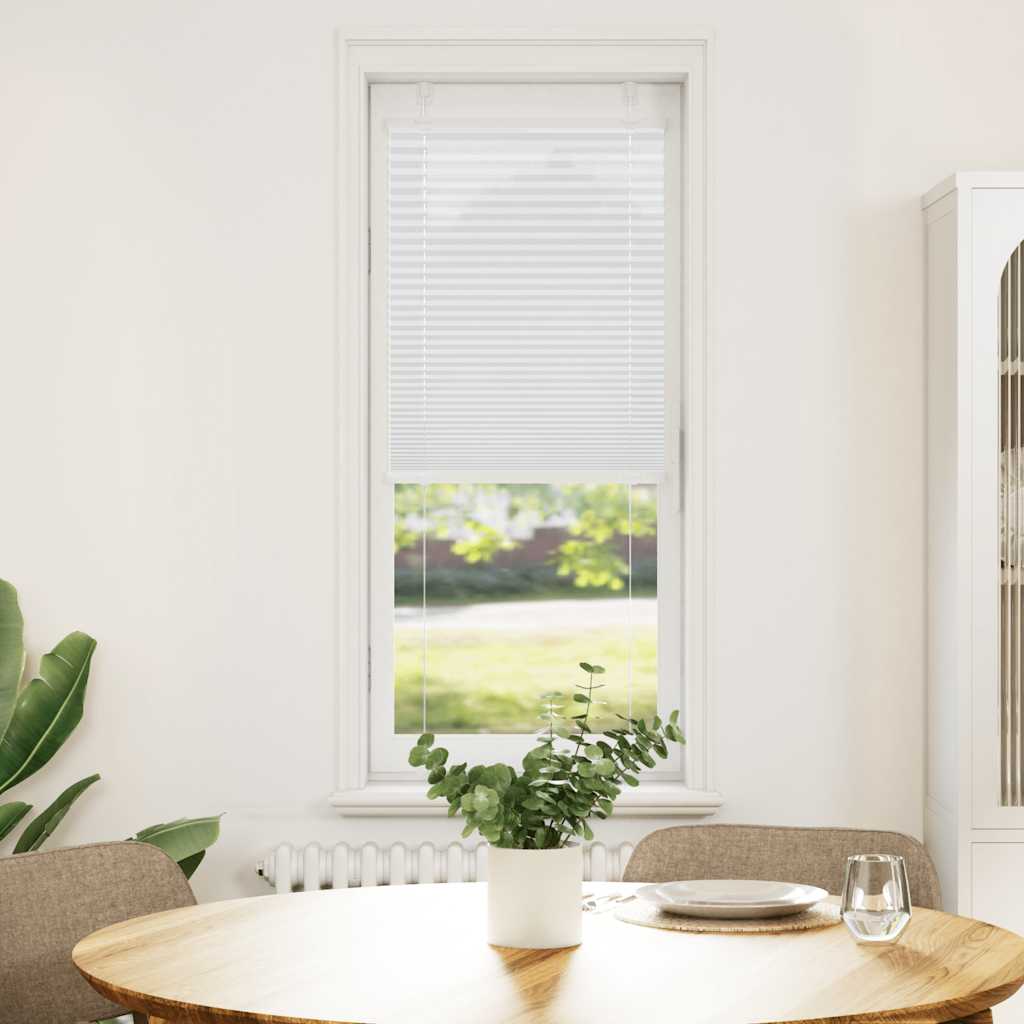 Branco plissada cega 45x150 cm largura tecido 44,4 cm poliéster