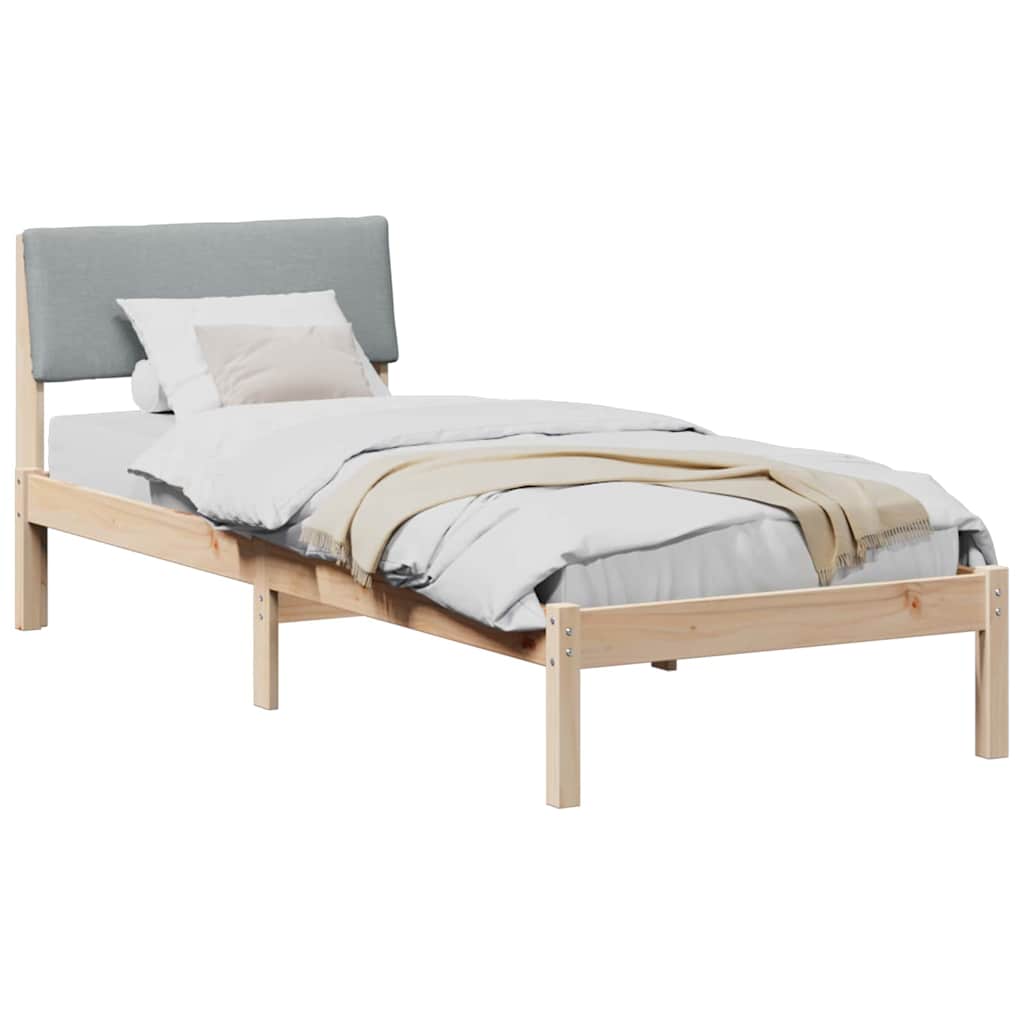Estrutura da cama marrom e cinza claro 75 x 190 cm