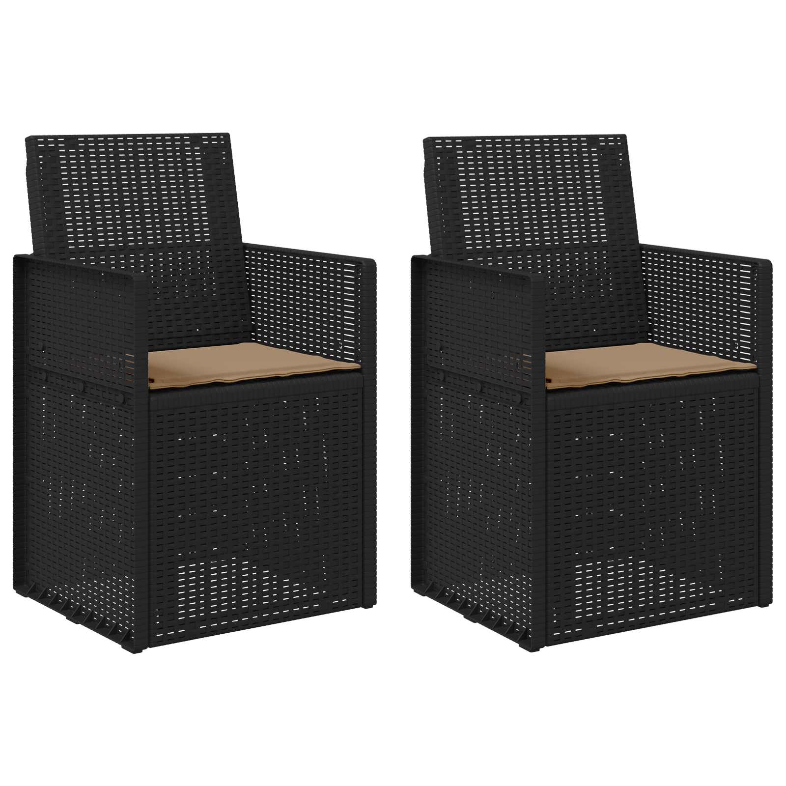 Cadeiras de jantar para jardim 2 unid. PP