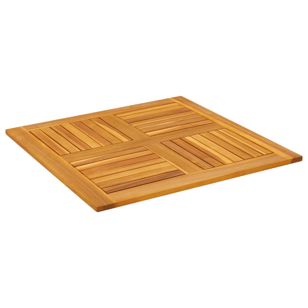Tampo de mesa quadrado 80x80x2,2 cm madeira de acácia maciça