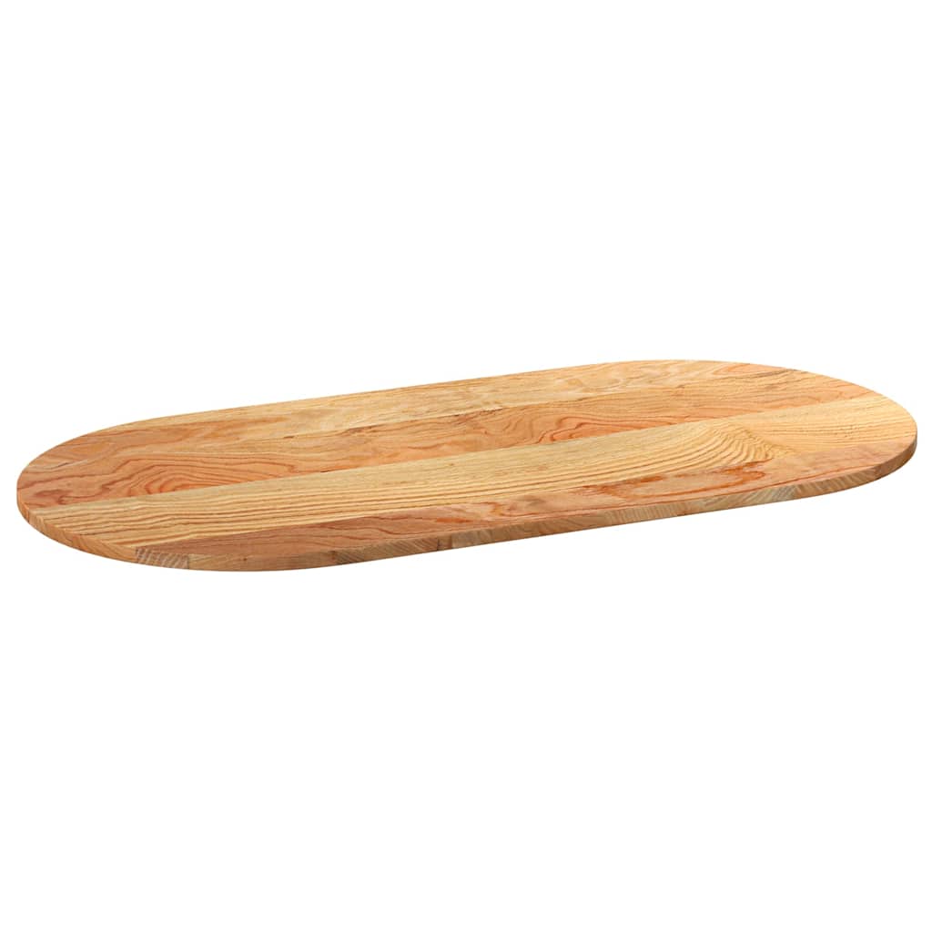 Tampo de mesa 120x60x2 cm carvalho maciça oval castanho-claro
