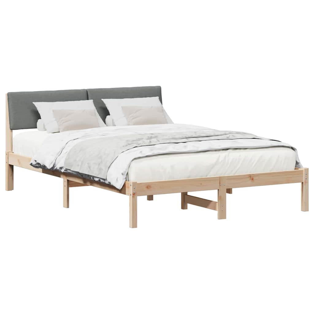 Estrutura da cama castanho e cinzento-escuro 150 x 200 cm