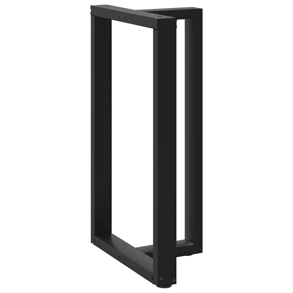 Pés de mesa de bar em forma de t, 2 peças, preto, 60x35x(100-101) cm, aço