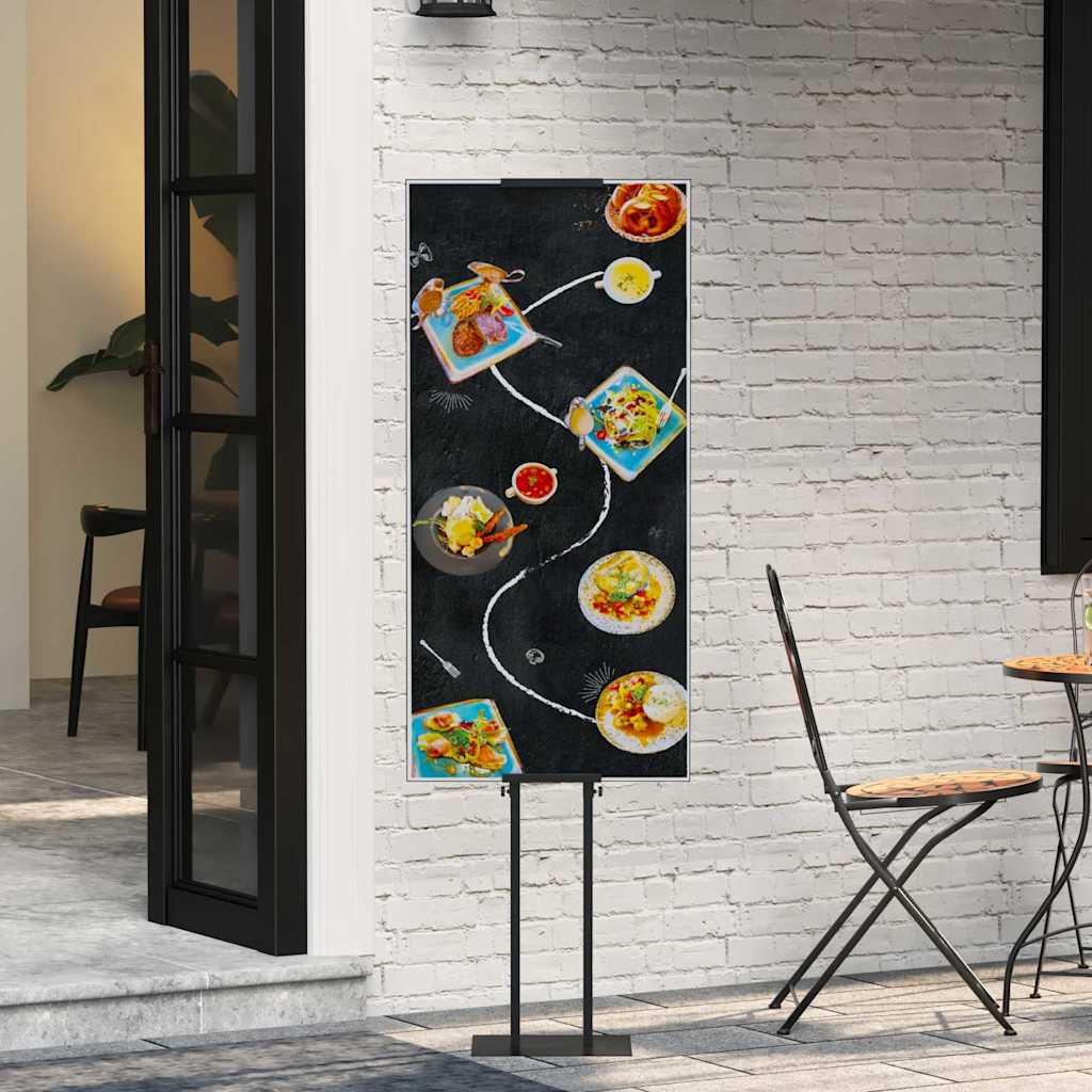 Displays de feira preto 30 x 23,5 x 210 cm aço