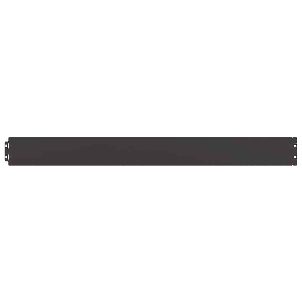 Orlas de relvado 50 pcs preto 10x103 cm aço laminado a frio