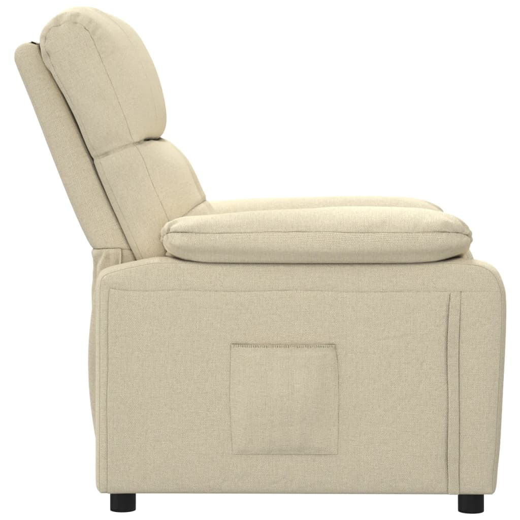 Poltrona reclinável tecido cor creme