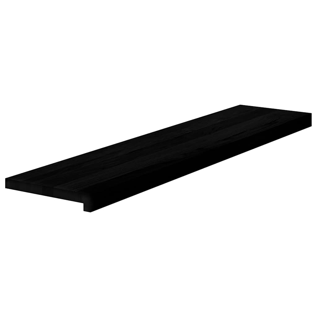 Tapetes de escada 2 pcs 110x25x2 cm carvalho castanho-preto
