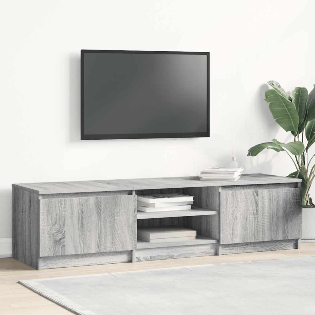 Móvel de TV 140x40x35,5 cm derivados de madeira cinzento sonoma