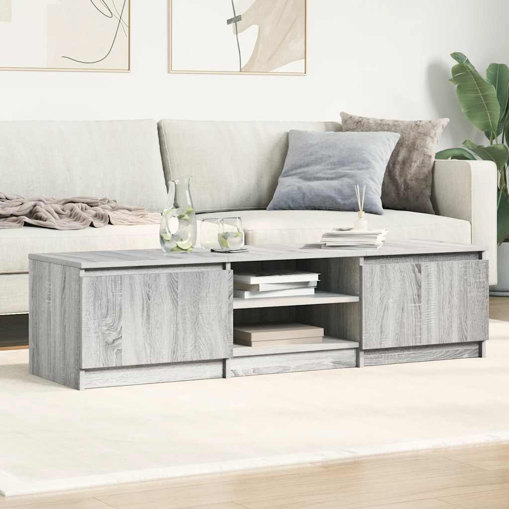 Móvel de TV 140x40x35,5 cm derivados de madeira cinzento sonoma