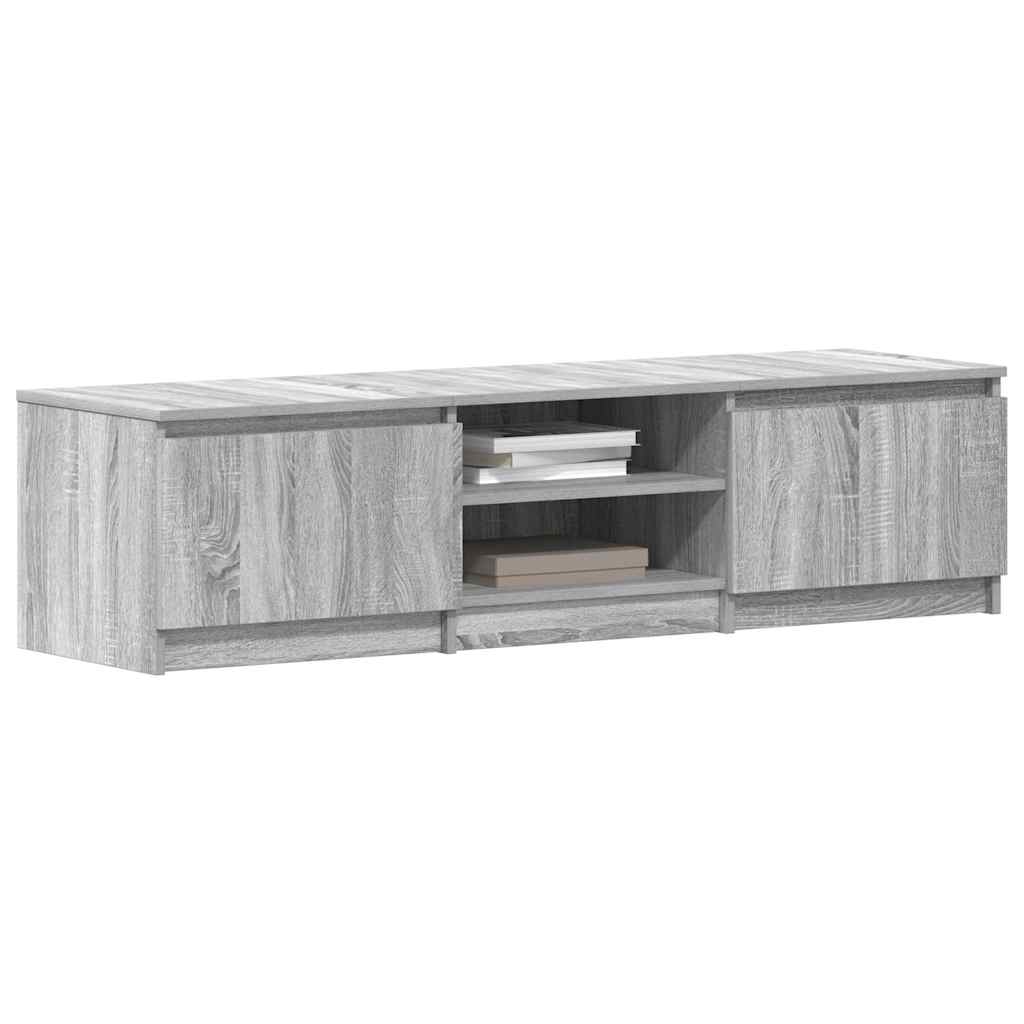Móvel de TV 140x40x35,5 cm derivados de madeira cinzento sonoma
