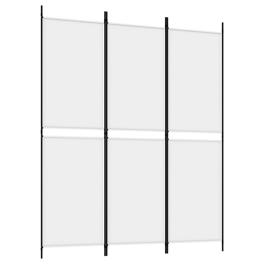 Biombo/divisória com 3 painéis 150x180 cm tecido branco