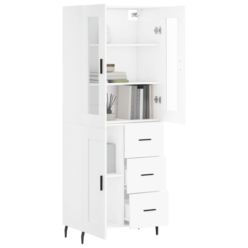 Armário alto 69,5x34x180 cm derivados de madeira branco