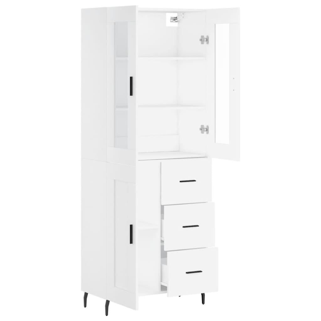 Armário alto 69,5x34x180 cm derivados de madeira branco