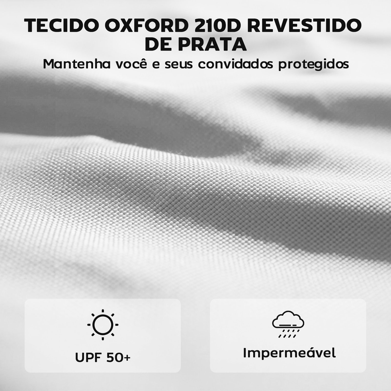 3 Paredes laterais para tendas de 3x3 m ou 3x2 m, paredes laterais de reposição em tecido oxford com fecho de correr - branco
